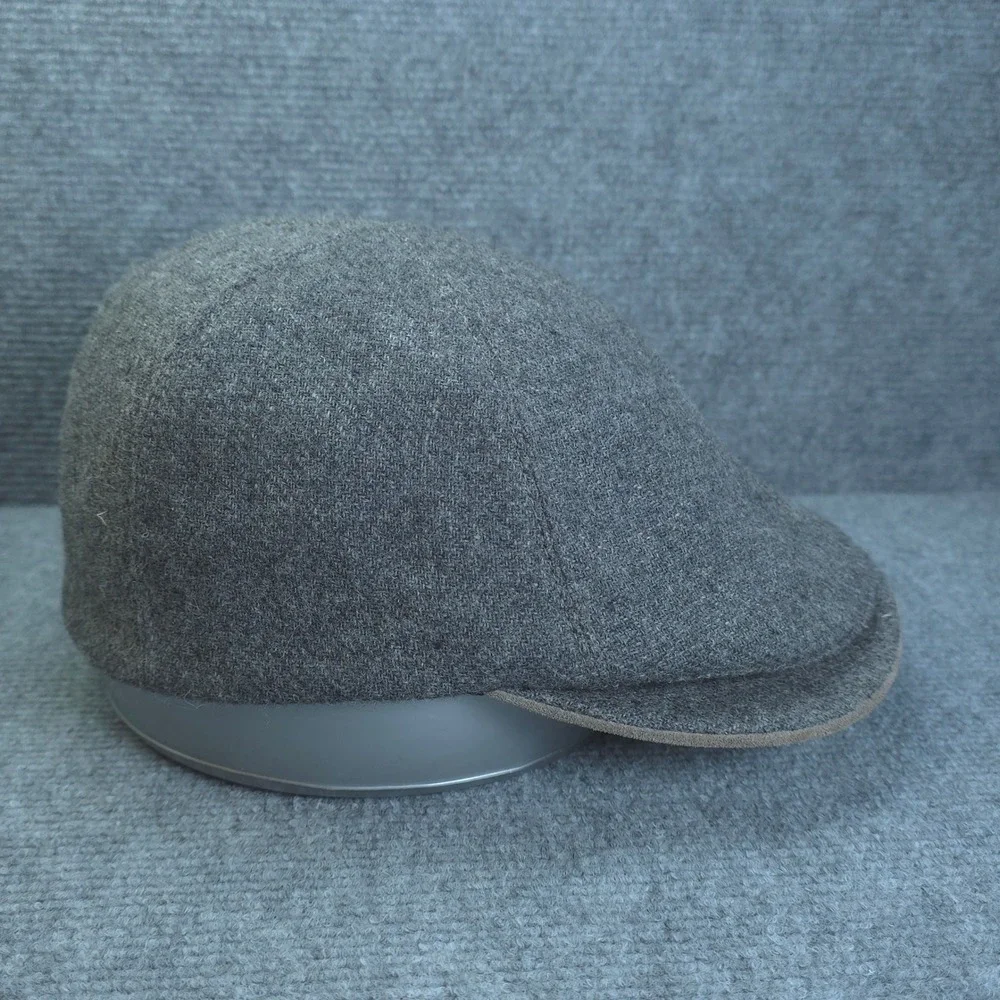 Goorin Bros Hat Cap Flat Ivy Newsboy Mens Grey Wool Blend Made In USA Adult OSFM